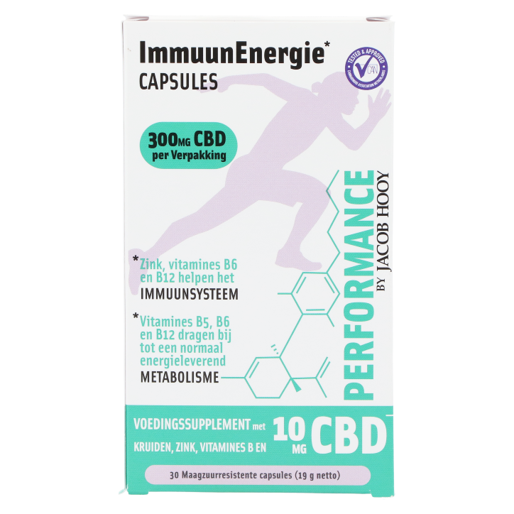 Jacob Hooy Performance ImmuunEnergie Capsules 10mg CBD - 30 capsules image 1