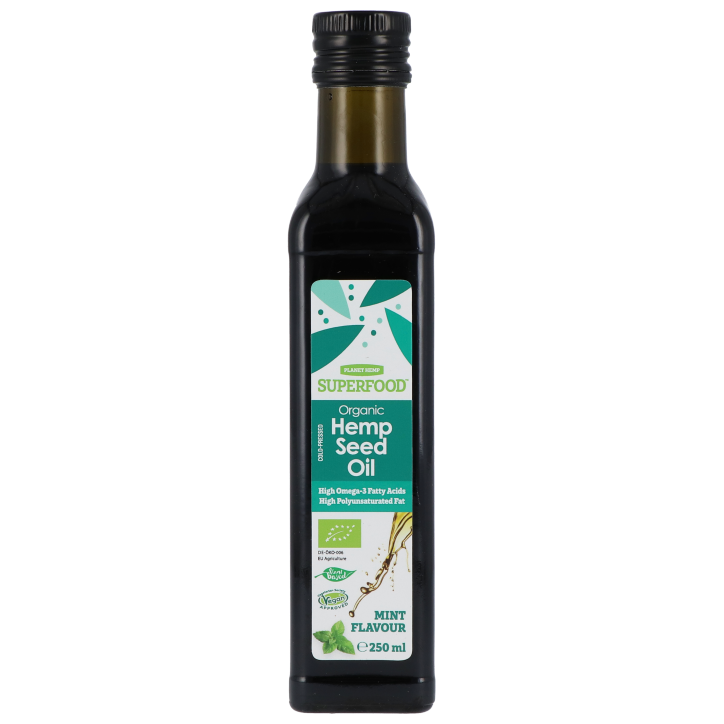 Planet Hemp Superfood Organic Hemp Seed Oil Mint Flavour Bio (250ml)