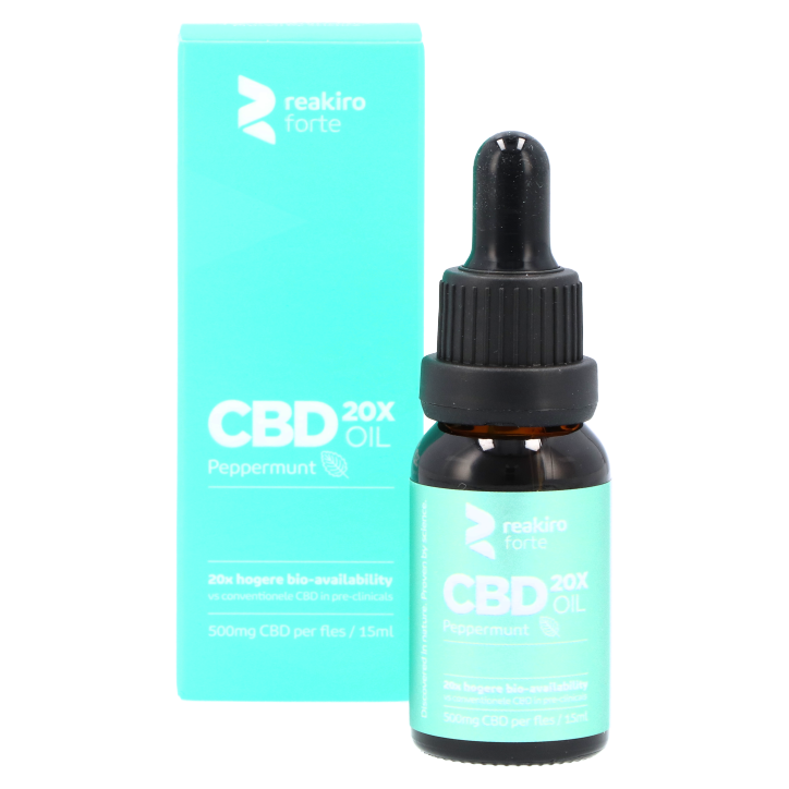 Reakiro Forte CBD Olie Pepermunt 500mg CBD - 15ml image 1
