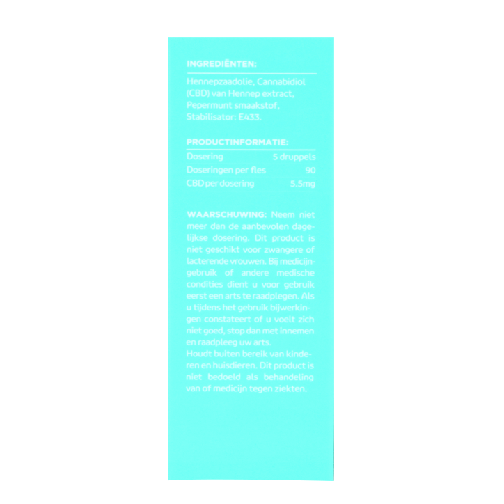 Reakiro Forte CBD Olie Pepermunt 500mg CBD - 15ml image 3