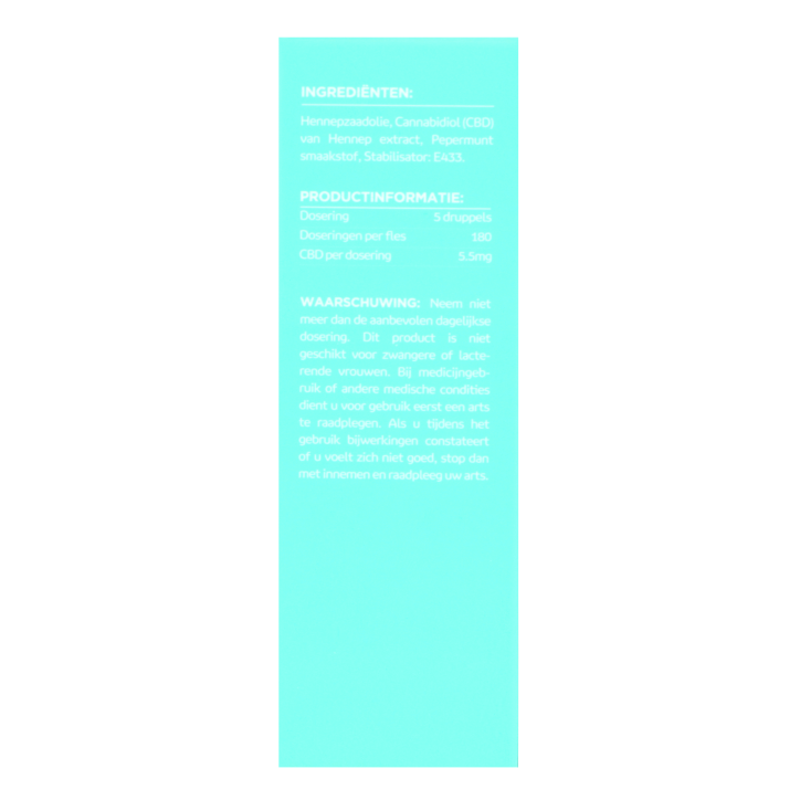 Reakiro Forte CBD Olie Pepermunt 1000mg CBD - 30ml image 3