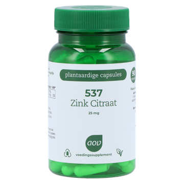 AOV 2e product 50% korting 537 Zink Citraat 25mg (90 Capsules) - 90 stuks