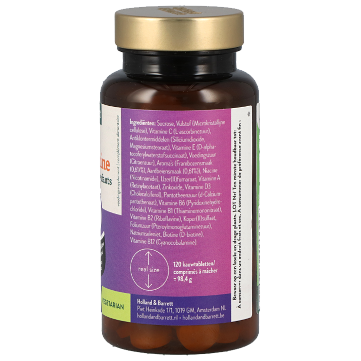 Holland & Barrett Kids! Multivitamine Aardbei / Framboos - 120 tabletten image 2