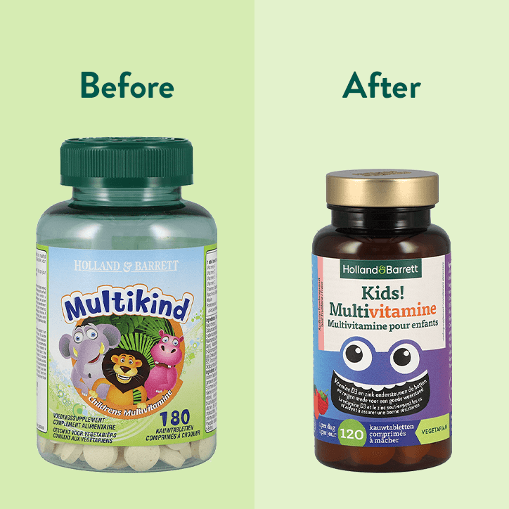 Holland & Barrett Kids! Multivitamine Aardbei / Framboos - 120 tabletten image 4