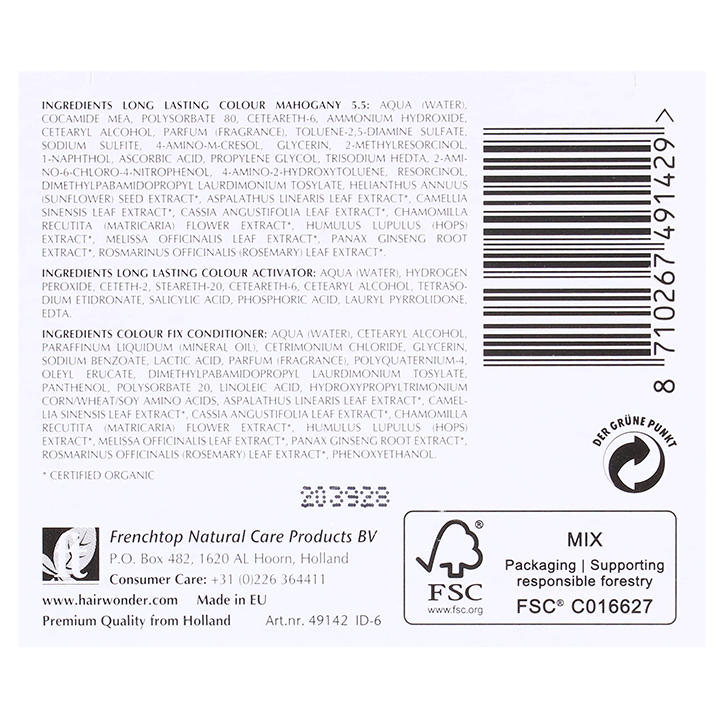 Hairwonder Long Lasting Colour 5.5 Mahogany - 100ml image 2