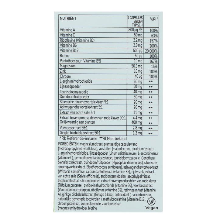 Health & Her Menopauze Multi-Nutriënt Support - 60 capsules image 3