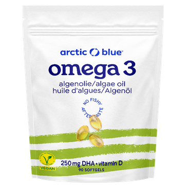 Arctic Blue 2e product 50% korting Vegan Omega 3 Algenolie DHA met Vitamine D - 90 capsules - 90 stuks