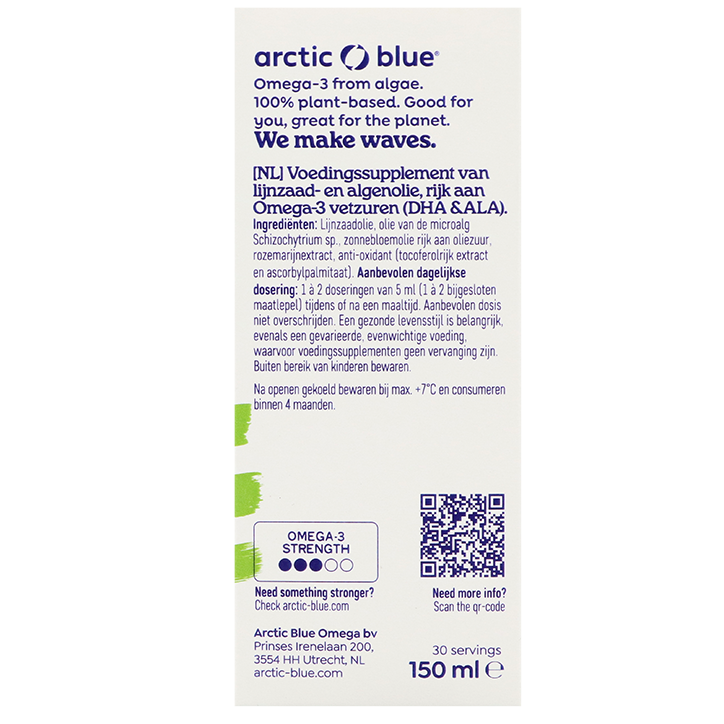 Arctic Blue Oméga 3 Huile de Lin et d'Algues DHA+ALA - 150ml image 3