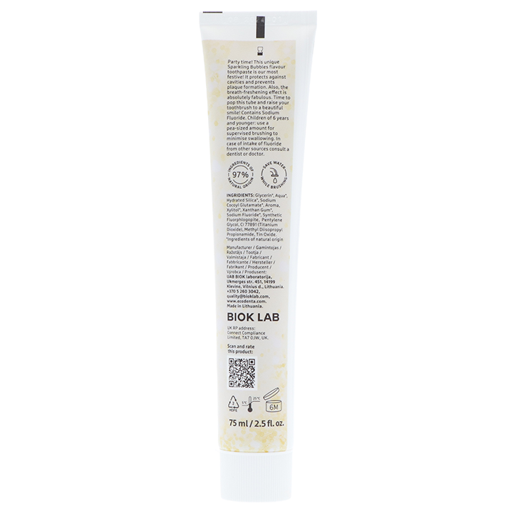 Ecodenta Tandpasta Sparkling Bubbles - 75ml image 3