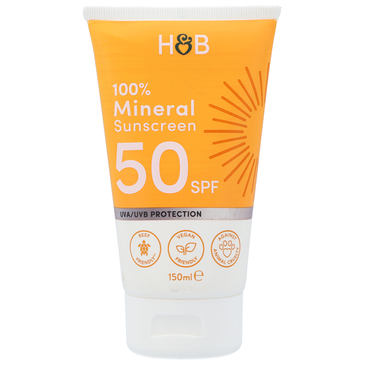 Holland & Barrett 100% Mineral Sunscreen SPF50 - 150ml image 1