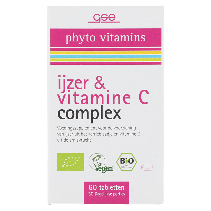 GSE phyto vitamines fer & vitamine C Complexe 30gr - 60 tabletten-1