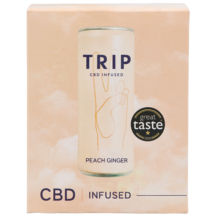 TRIP CBD Infused Multi Pack Peach Ginger - 4 x 250ml image 1