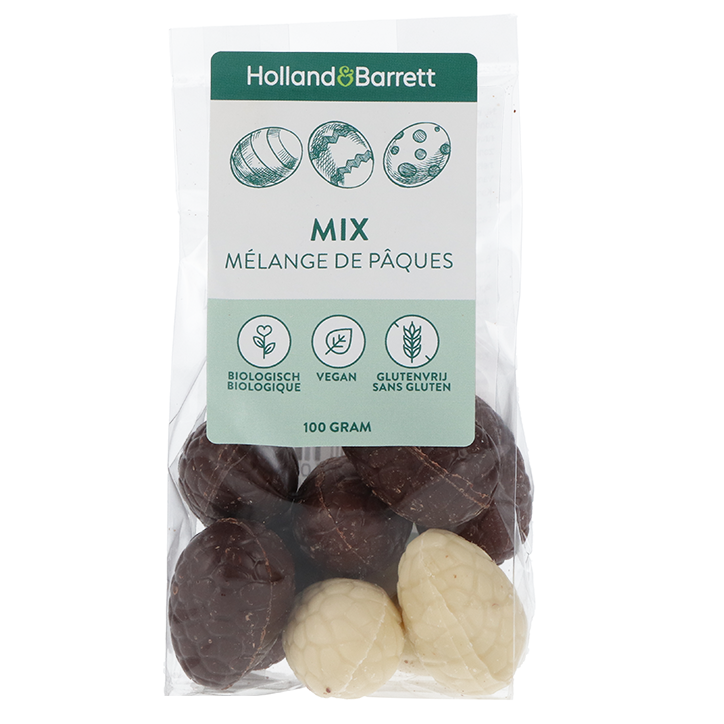 Holland & Barrett Vegan Chocolade Paaseitjes Mix (100gr) image 1