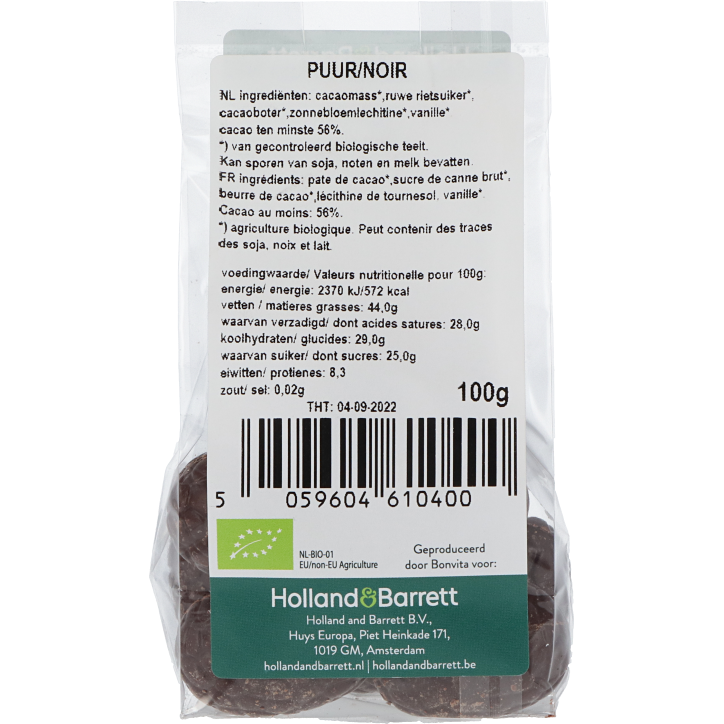 Holland & Barrett Vegan Chocolade Paaseitjes Puur (100gr) image 3