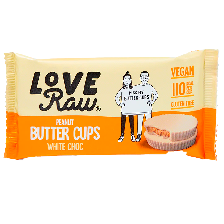 LoveRaw Peanut Butter Cups White Chocolate - 2 x 17g