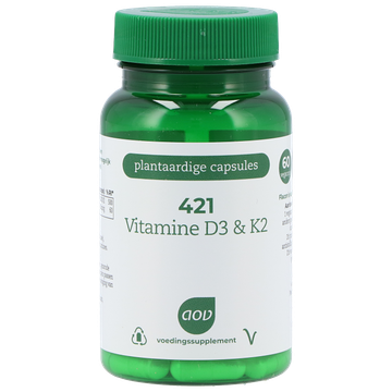 AOV 2e product 50% korting 421 Vitamine D3 & K2 - 60 Capsules - 60 stuks