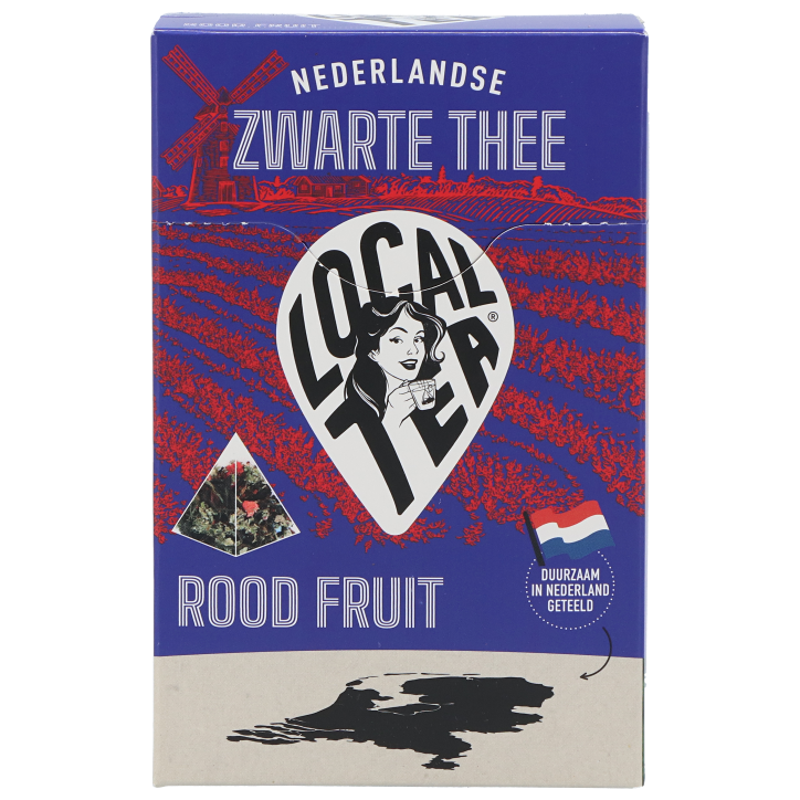 LocalTea Zwarte Thee Rood Fruit (10 piramidezakjes)