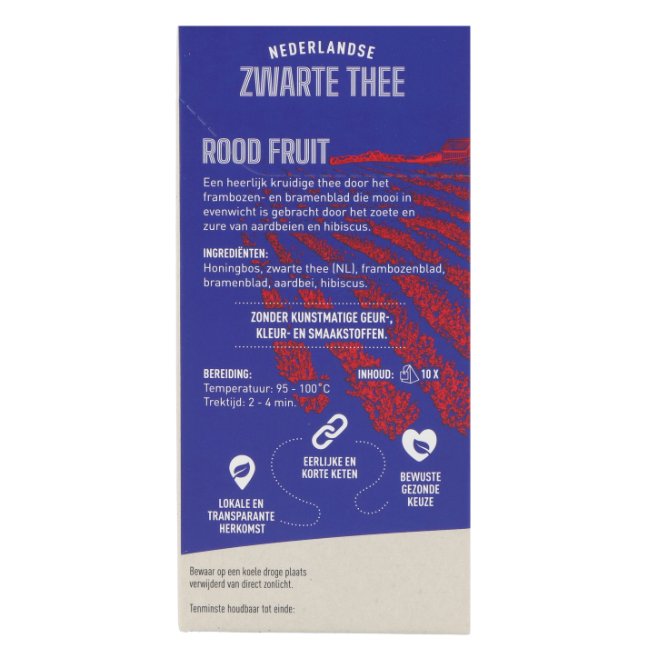 LocalTea Zwarte Thee Rood Fruit (10 piramidezakjes) image 3