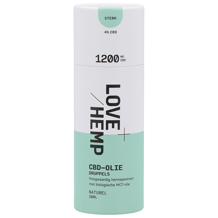 Lovehemp CBD-olie Druppels 1200mg CBD Naturel - 30 ml image 1