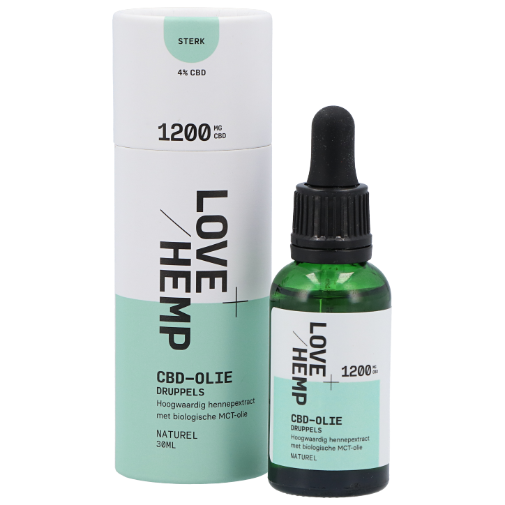 Lovehemp CBD-olie Druppels 1200mg CBD Naturel - 30 ml image 2