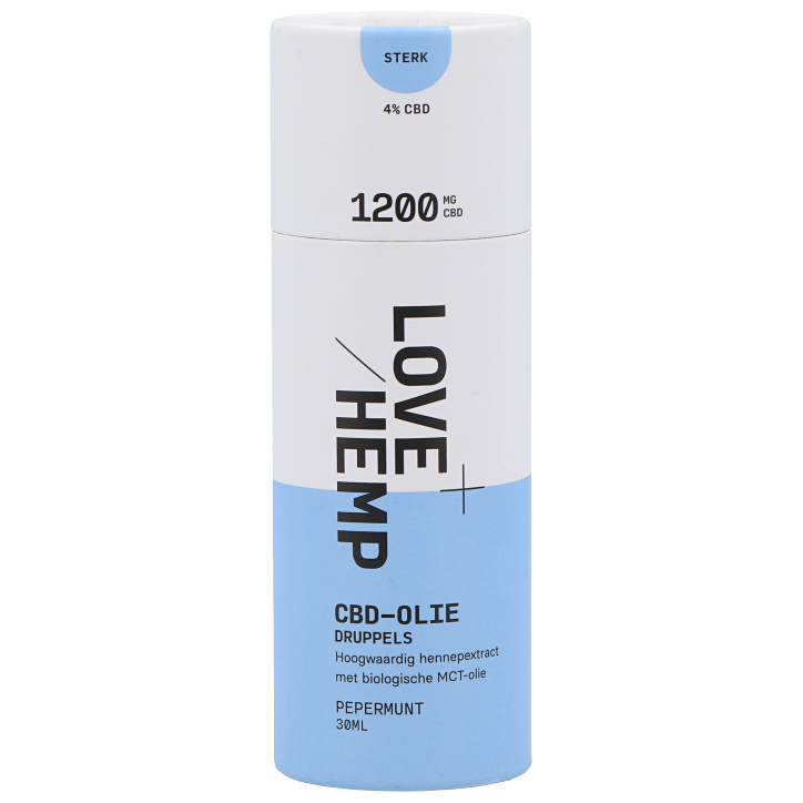 Lovehemp CBD-olie Druppels 1200mg CBD Pepermunt - 30 ml image 1