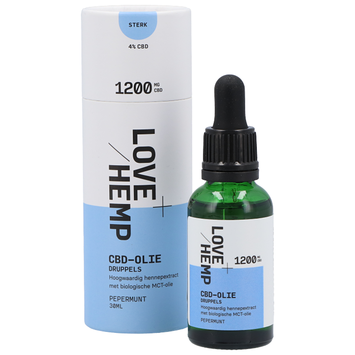 Lovehemp CBD-olie Druppels 1200mg CBD Pepermunt - 30 ml image 2