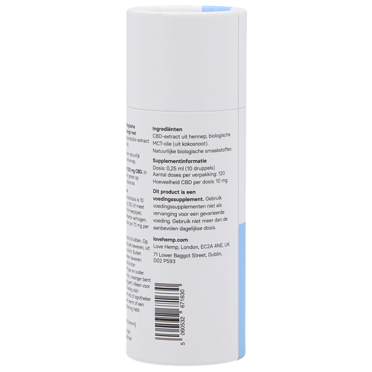 Lovehemp CBD-olie Druppels 1200mg CBD Pepermunt - 30 ml image 3