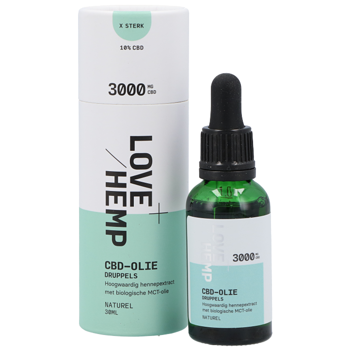 Lovehemp CBD-olie Druppels 3000mg CBD Naturel image 2
