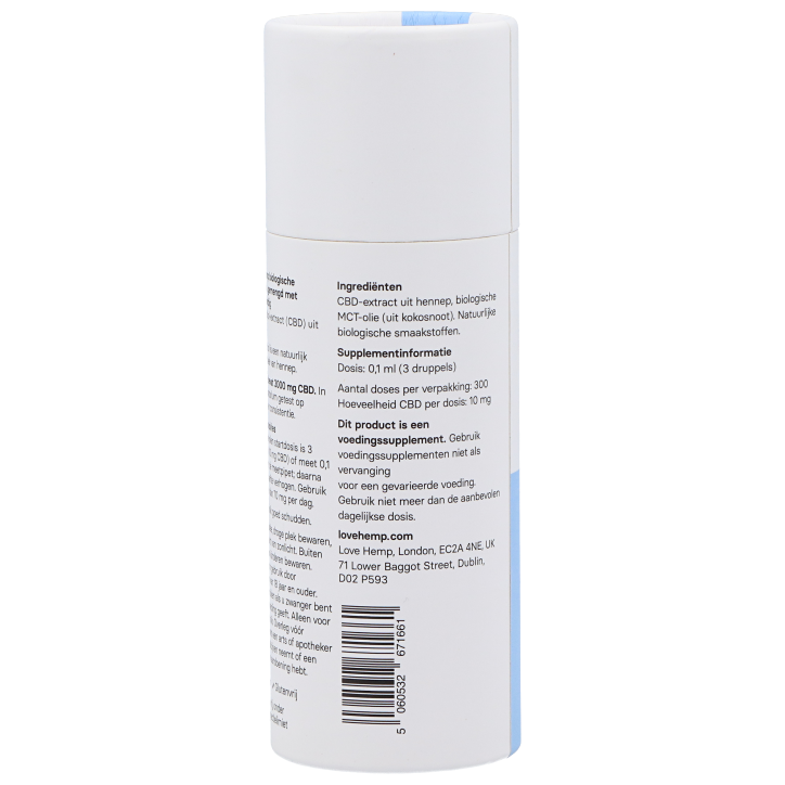 Lovehemp CBD-olie Druppels 3000mg CBD Pepermunt image 3