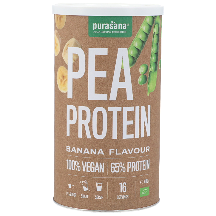 Purasana Vegan Pea Protein Banaan - 400g