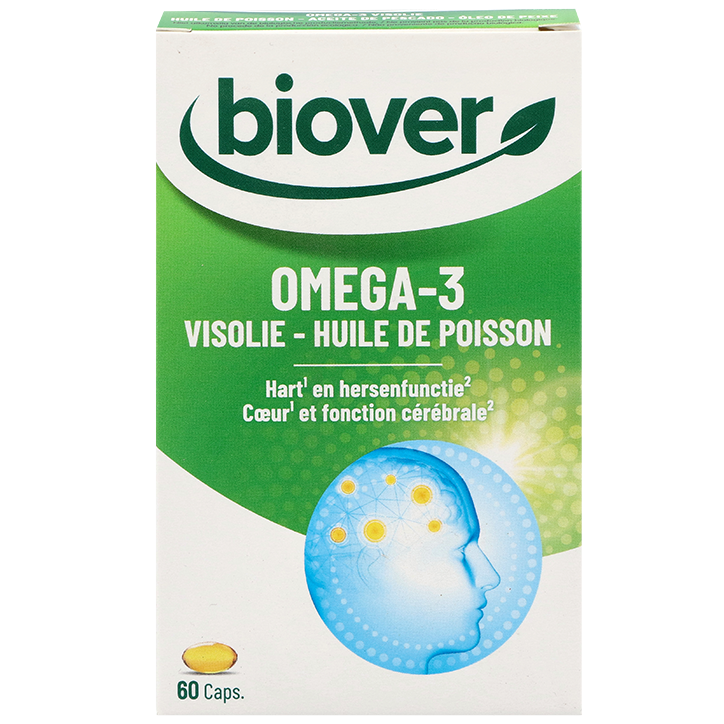 Biover Oméga 3 Huile de Poisson - 60 capsules image 1