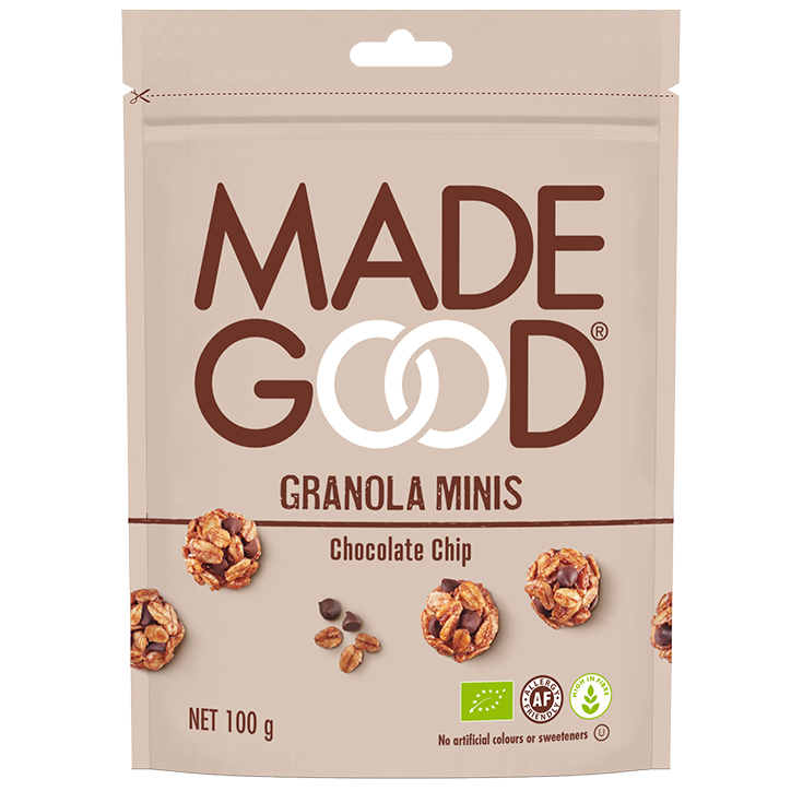 tieners Gaan wandelen Email schrijven MadeGood Granola Mini's Chocolate Chip (100 gr)