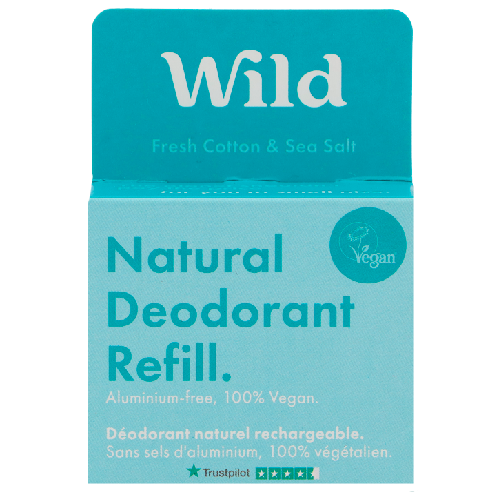 Wild Deodorant Fresh Cotton & Sea Salt navulling - 40g