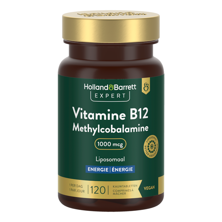 Holland & Barrett Expert Vitamine B12 Methylcobalamine 1000mcg Liposomaal – 120 kauwtabletten