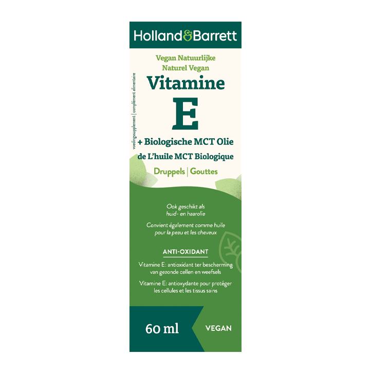 Holland & Barrett Vitamine E Druppels Met MCT Olie - 60ml-1