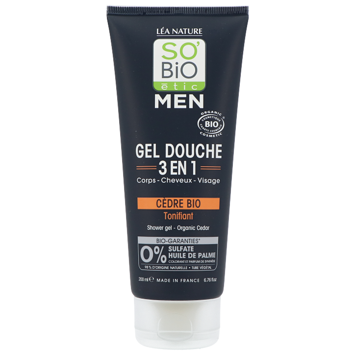 So'Bio étic Men Shower Gel 3-in-1 Organic Cedar - 200ml-1