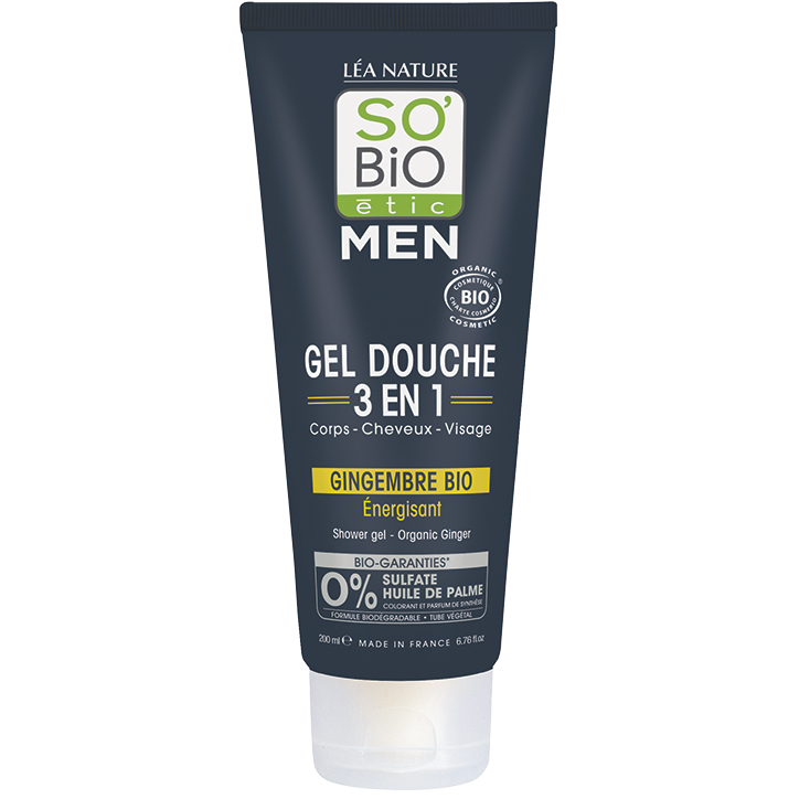 So'Bio étic Men Shower Gel 3-in-1 Organic Ginger - 200ml-1