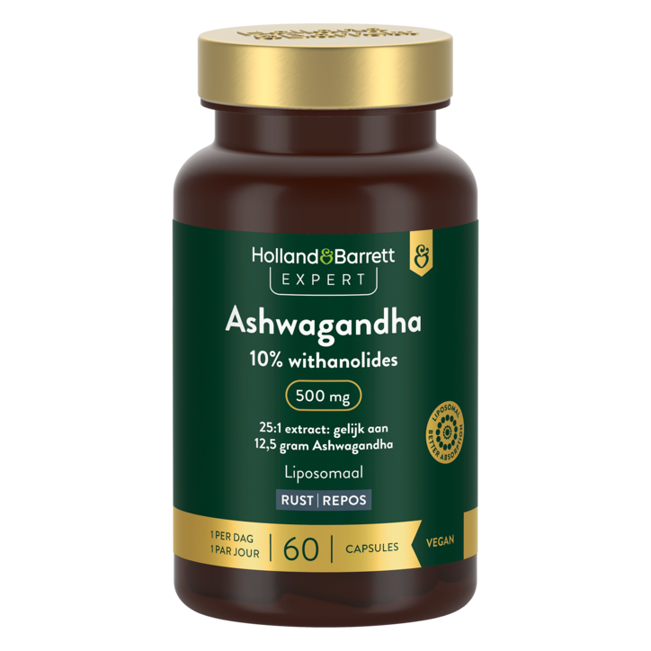 Holland & Barrett Expert Ashwagandha 10% withanolides 500mg Liposomaal - 60 capsules image 2