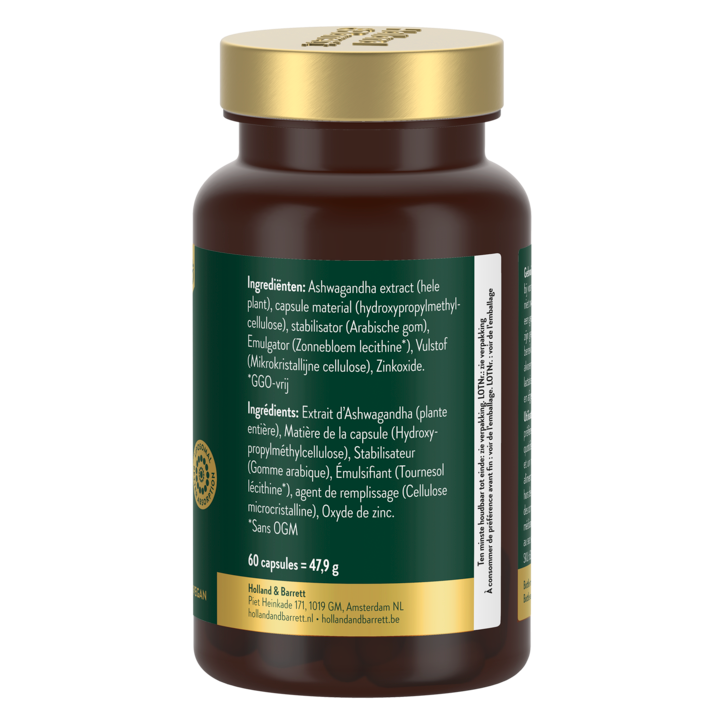 Holland & Barrett Expert Ashwagandha 10% withanolides 500mg Liposomaal - 60 capsules image 4