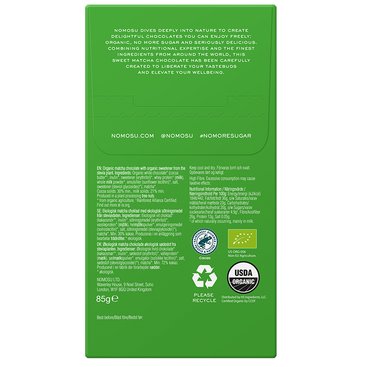 Nomosu Chocolade Matcha Bio - 85g image 2