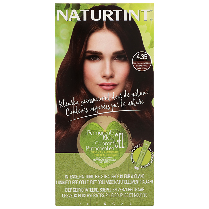 Naturtint Permanente Haarverf 4.35 Diep Cappuccino Bruin - 170ml image 1
