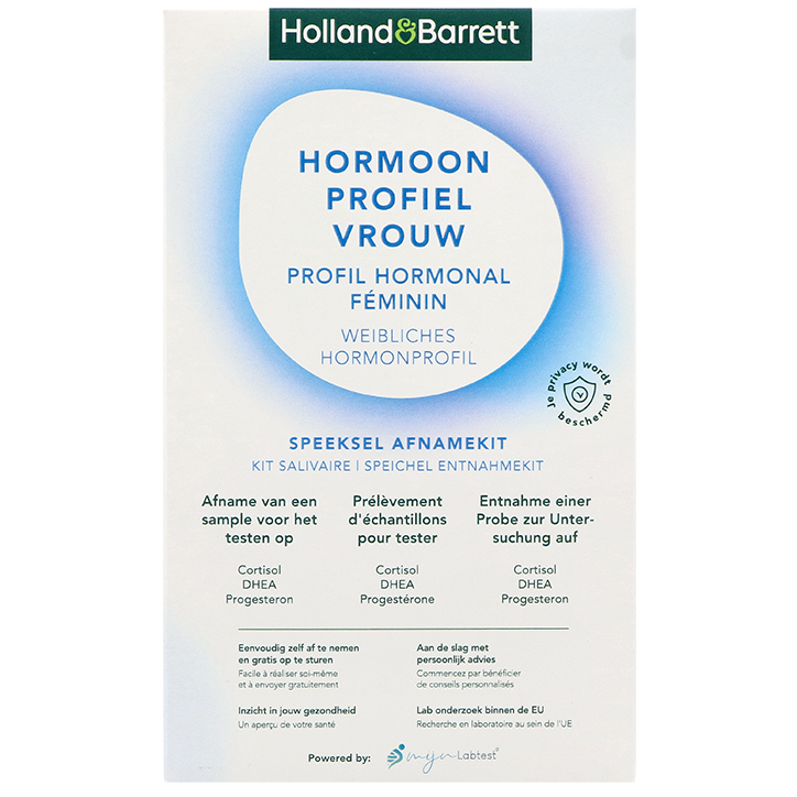 Holland & Barrett Hormoonprofiel Vrouw Speekseltest - 1 kit, 7 metingen image 1