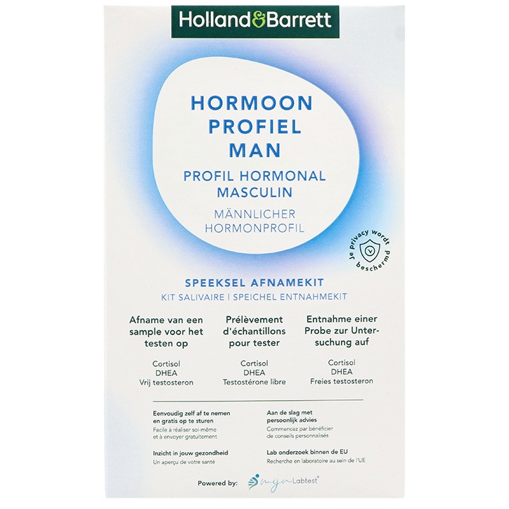 Holland & Barrett Hormoonprofiel Man Speekseltest - 1 kit, 7 metingen image 1