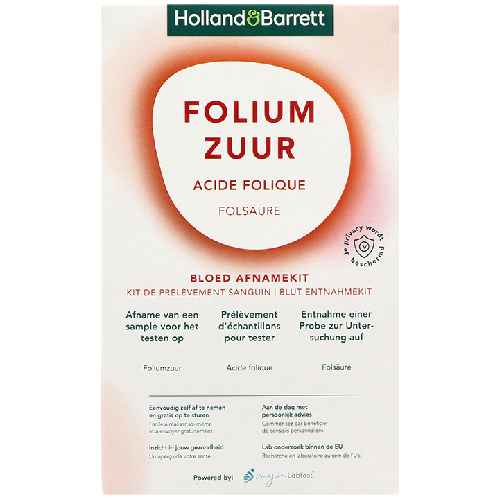 Holland & Barrett Foliumzuur Bloedtest - 1 afnamekit image 1