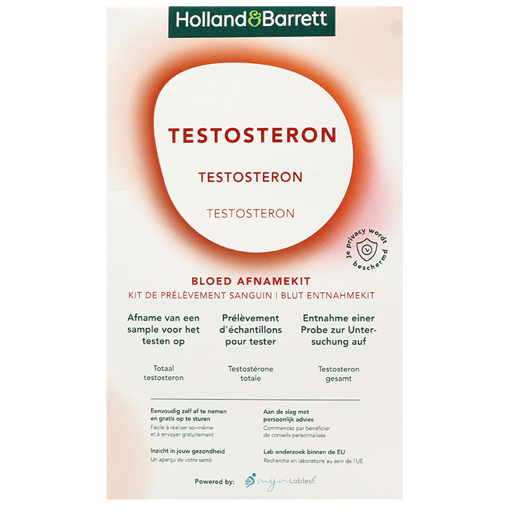 Holland & Barrett Testosteron Bloedtest - 1 afnamekit image 1