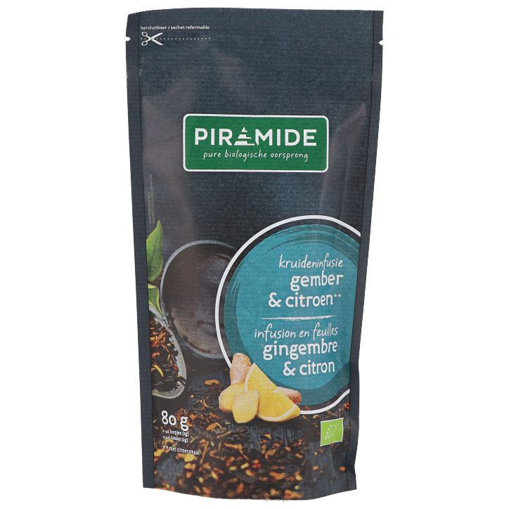 Piramide Kruideninfusie Gember & Citroen - 80g image 1