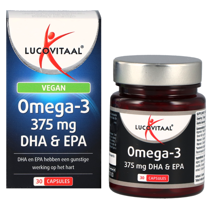 Lucovitaal Vegan Omega-3 375mg DHA & EPA - 30 capsules