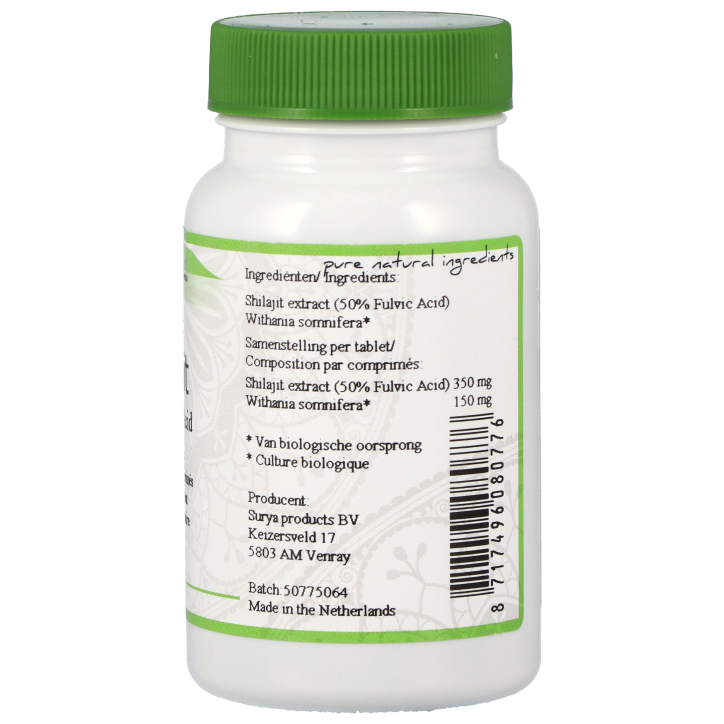 Surya Shilajit 50% Fulvic Acid - 60 tabletten image 2