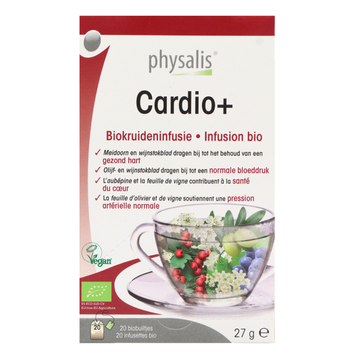 Physalis Cardio+ Kruideninfusie Bio - 20 theezakjes-1