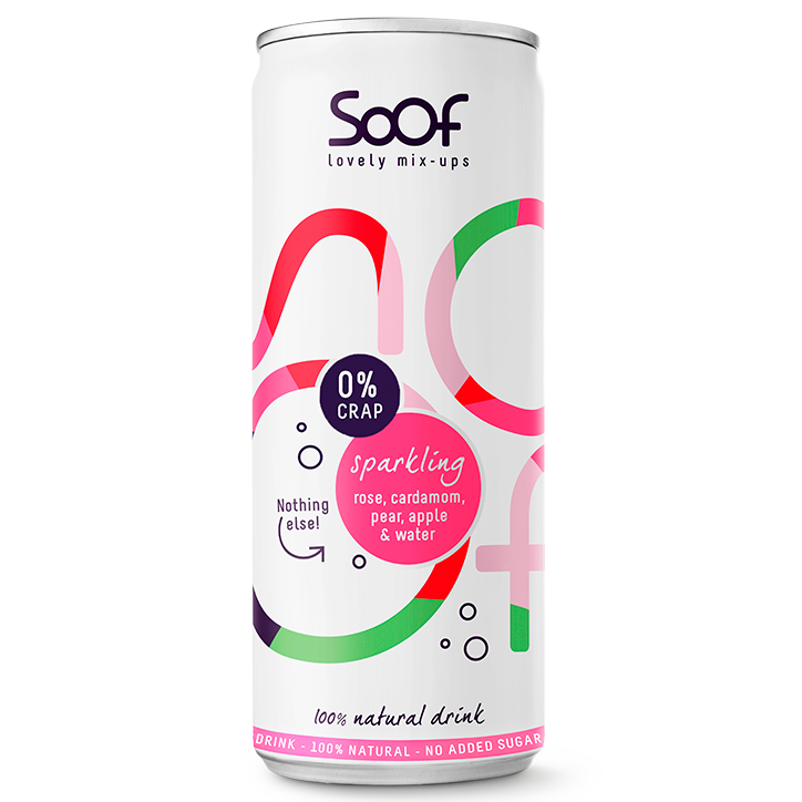 Soof Soda Rose Cardamome Poire et Pomme - 250ml-1